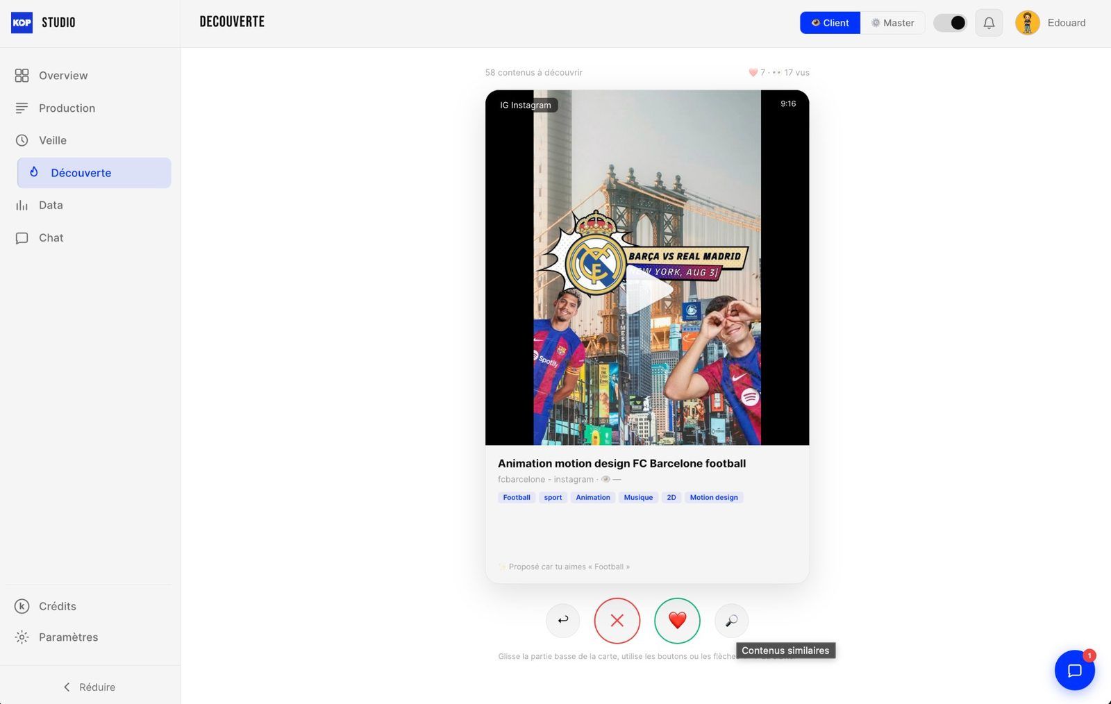 Kop Studio : le module Découverte, une vidéo à aimer ou à passer